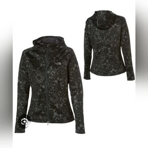 The North Face TKA Stretch Zip Hoodie Women’s L Graphic Print Lightweight Fleece